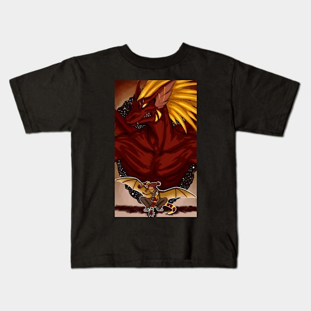 Burning Body Kids T-Shirt by DimitriM